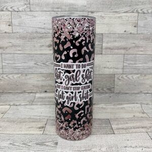 NEW- “Hot Girl Sh#!t*” 20oz Stainless Steel Tumbler Hot/Cold Drinks Leopard